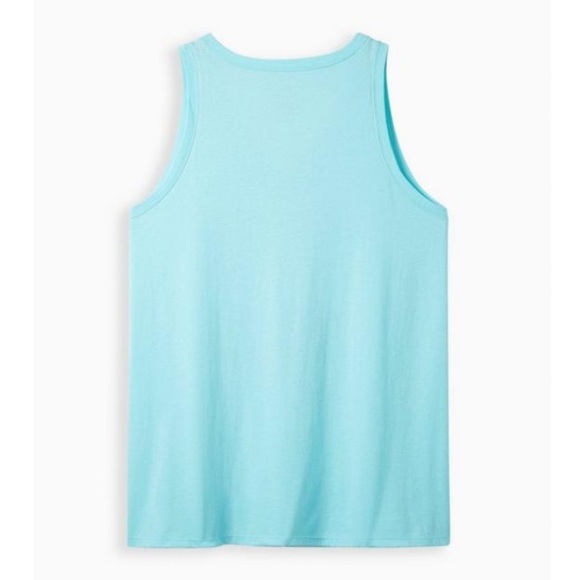 TORRID NWT Pink Floyd Classic Fit V-Neck Tank - Cotton Aqua Blue - Picture 3 of 5